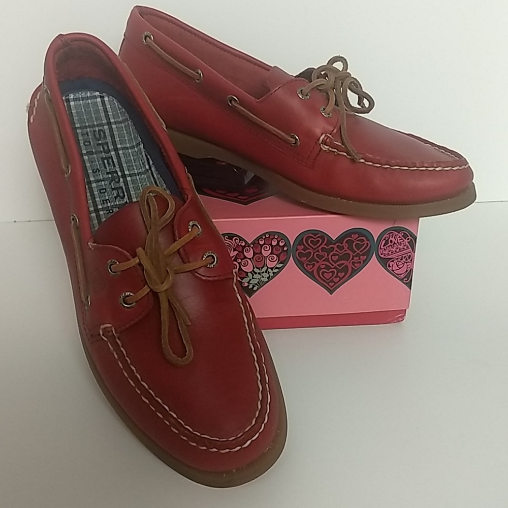 Sperry topsiders red